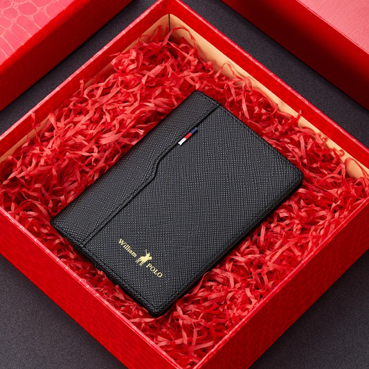 Luxury Leather Double Fold Wallet
