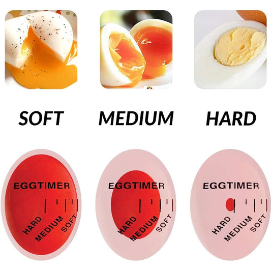 color changing egg timer, heat sensitive egg timer, egg boiling indicator, soft medium hard egg timer, kitchen egg timer tool, color change cooking timer, heat activated egg timer, easy egg boiling gadget, egg doneness indicator, cooking egg timer