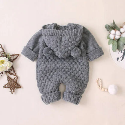 0-24M Newborn Baby Knitted Sweater Jumpsuits