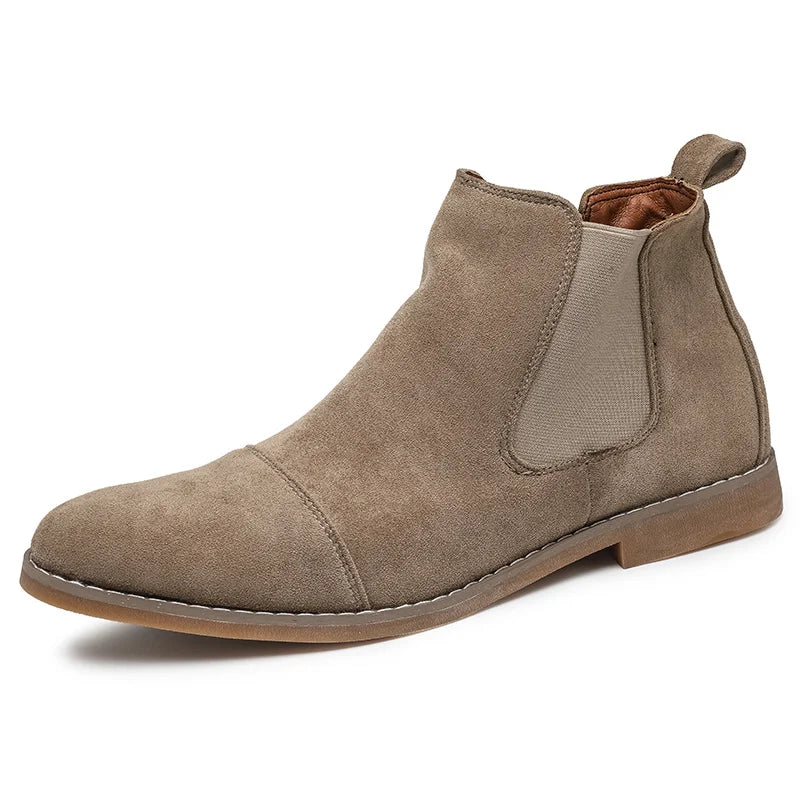 Men's Pointed-Toe Suede Leather Boots