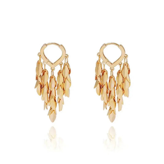 Women Wheat Tassel Earrings Design Fashion