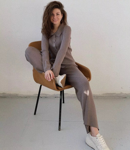 Knitted 2 Piece Women Outifits Sets - Casual Streetwear