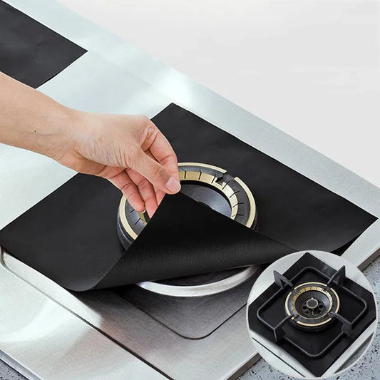 gas stove protection mat, oil-proof stove cover, high temperature resistant stove mat, kitchen stove protector, reusable gas stove liner, non-stick stove protection pad, heat resistant stove mat, easy clean stove cover, gas stove oil-proof mat, durable kitchen stove protector