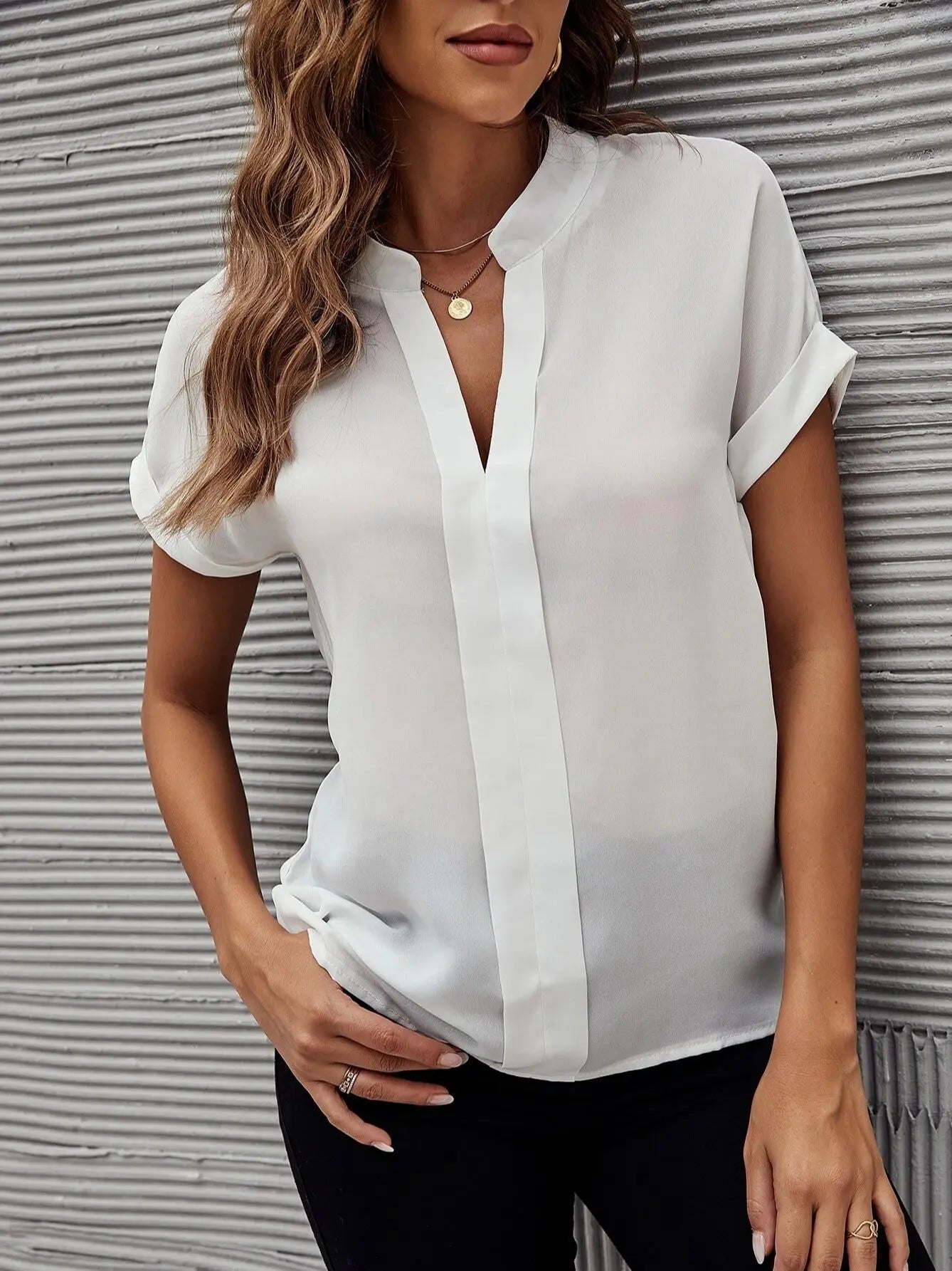 Solid White Batwing Sleeve Women's Unity Shirt
