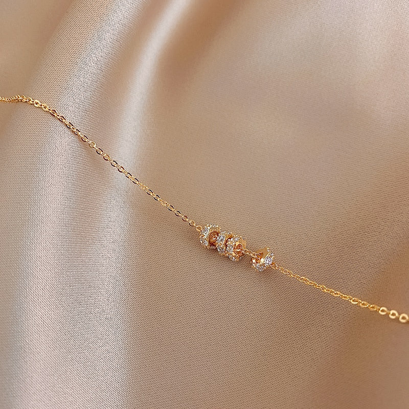 14K Gold Round Pendant Necklace