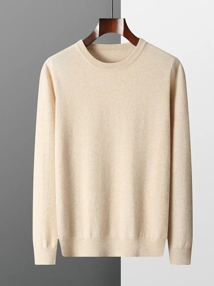 Men's Wool  Round Neck Sweater
