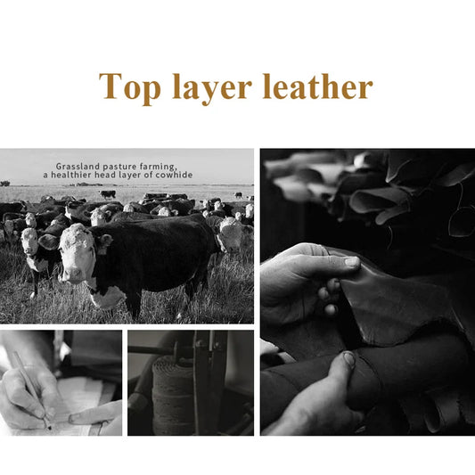 Genuine Leather Hard Laptop Briefcases for Men