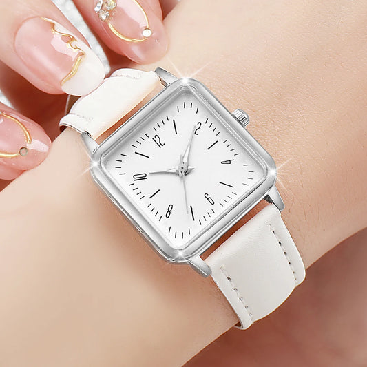 Montre à quartz carrée pour femme