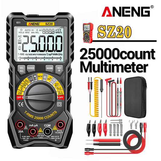 Smart Manual Range Multimeter with NCV AC DC Ohm Hz
