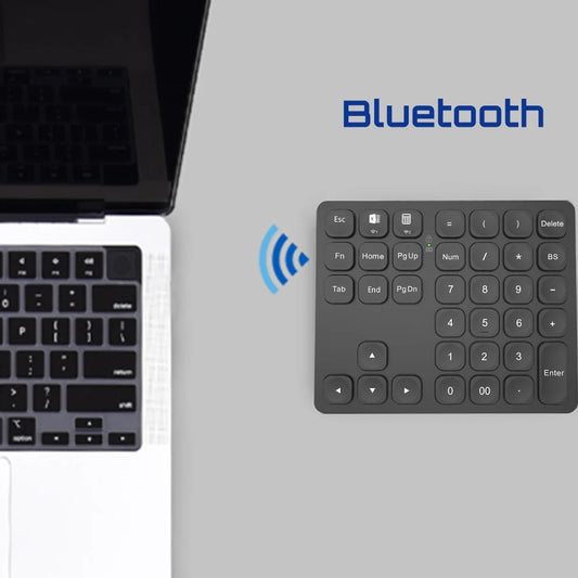 Rechargeable Dual Bluetooth Numeric Keyboard for iPad, Laptop