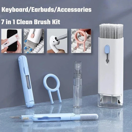 7-in-1 Computer Cleaning Kit - Keyboard Cleaner Earphone Pen, iPhone Tools