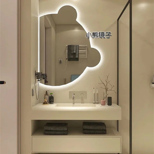 Cute Bear Toilet Mirror Light