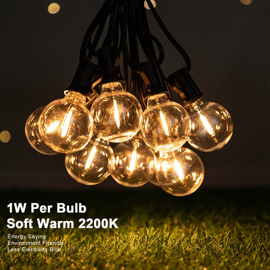 36m G40 LED Outdoor String Lights with 64 Bulbs