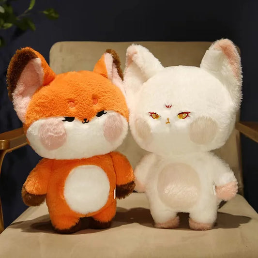 Peluche adorable de 40 cm en forme de renard à queue, jouet apaisant pour garçons