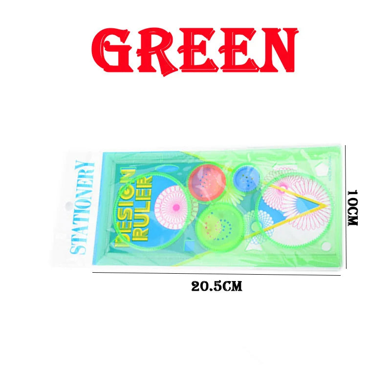 Ensemble de pochoirs de dessin spirographe géométrique - Jouet éducatif créatif