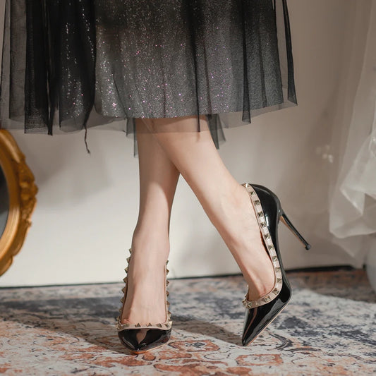 Women's Patent Leather High Heel Shoes