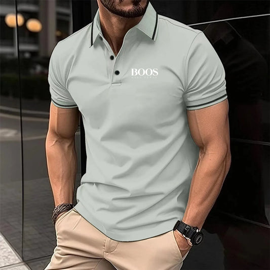 Breathable Office Fashion Short-Sleeved Polo Shirt