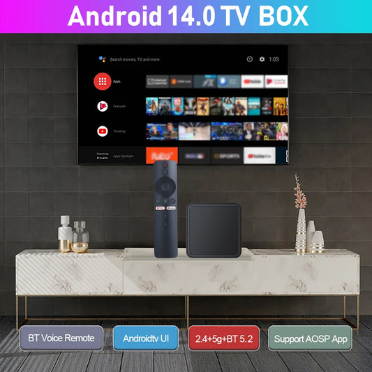 TV98 Pro 4K TV Box - Android 14, Quad Core, Dual WiFi