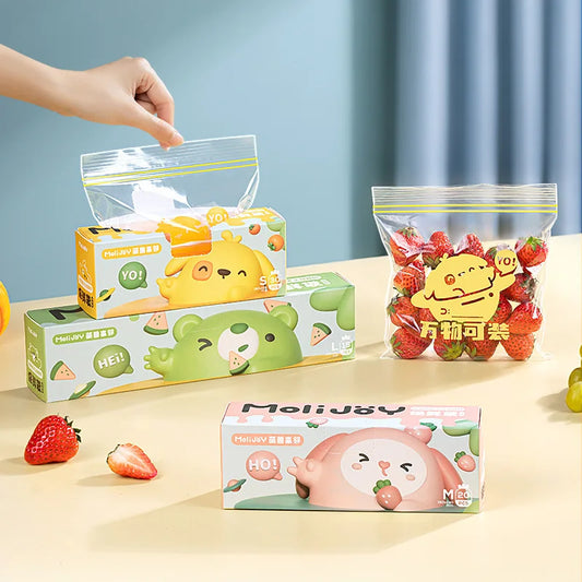 ReusableFood Grade Transparent Storage Bag With Zipper Sealing