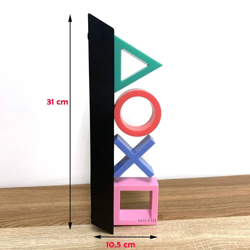 Spielsymbol-Licht PS4 PlayStation Musiklicht Sprachsteuerung LED-Neonlampe - USB/Batteriebetrieben