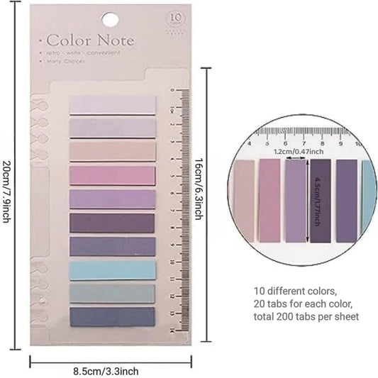 200pcs Writable Index Sticky Note Tabs - Transparent Page Markers for Book Annotations and Calendar Labels