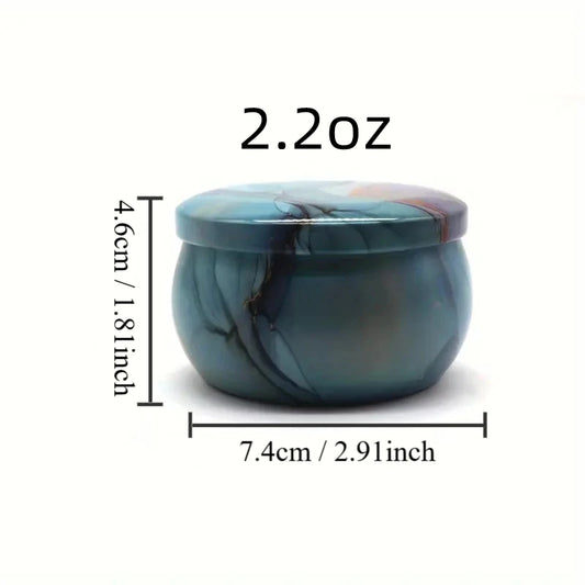 12/24 Stück 2,2 oz Metallkerzendosen