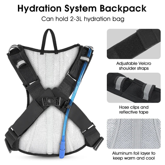 hydration backpack, 10l backpack, ergonomic backpack, hydration bag, water backpack, backpack for cycling, biking backpack, climbing backpack, water bag