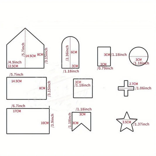 Weihnachts-Ausstechformen-Set aus Edelstahl, Formenhaus