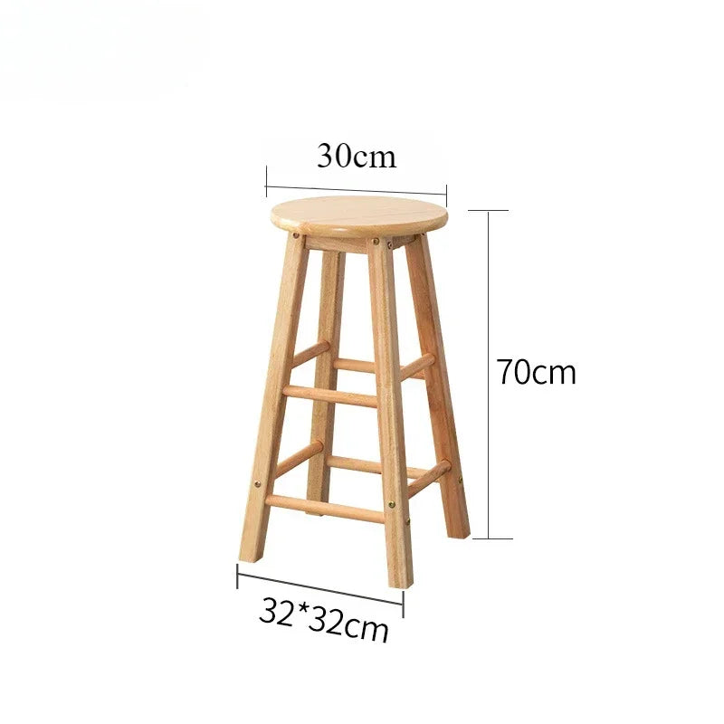 Multifunction Strong Load-Bearing Wood Stool Bar