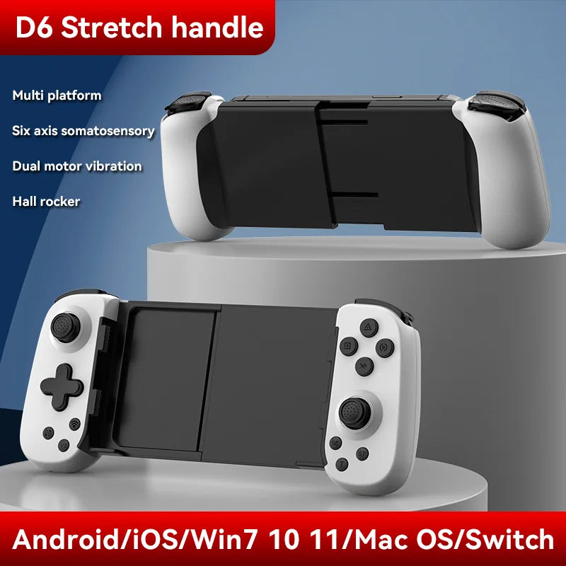 Manette de tablette sans fil BSP D8 RGB avec joystick extensible Bluetooth pour jeux sur Switch
