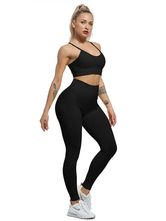 Nahtlose Fitness-Leggings mit hoher Taille