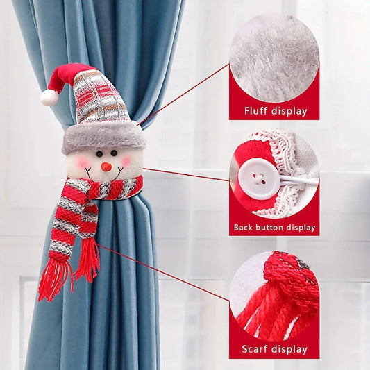 1pc Snowman Christmas Curtain Buckle