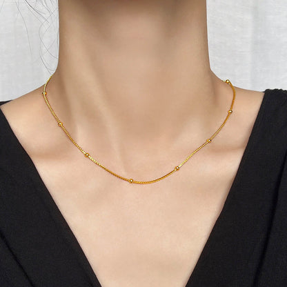 Gold Satellite Chain Necklace