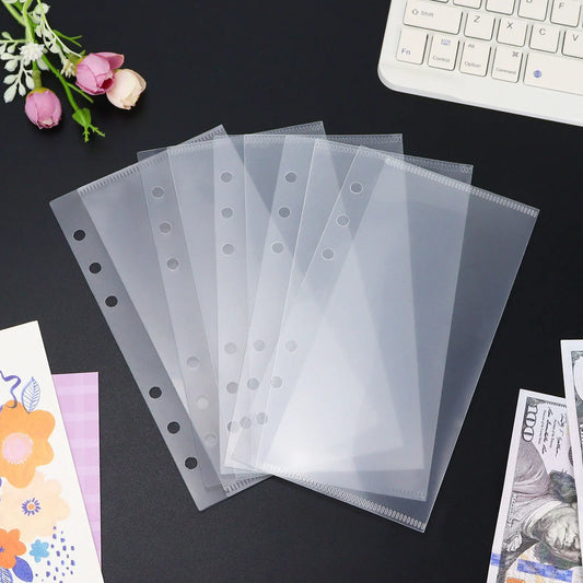 10pcs Clear Zipper Cash Envelopes for Budgeting