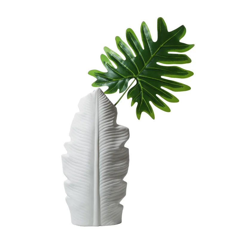 Vase à fleurs en céramique nordique blanc