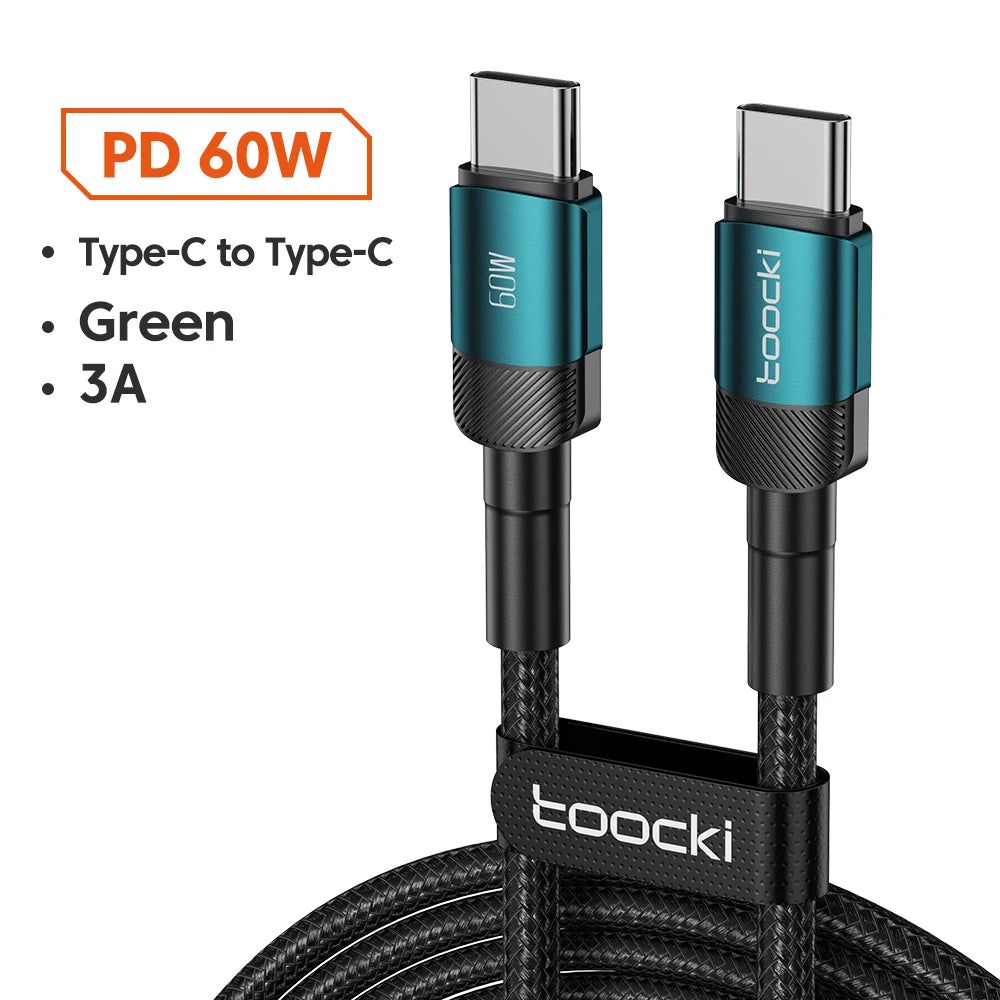 100W Type-C to USB-C Cable PD 3.0 Quick Charge 4.0 Fast Charging