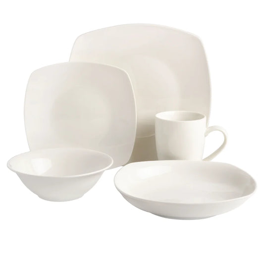 Service de table en porcelaine or blanc