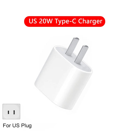 Chargeur rapide 20W pour Apple iPhone 13 12 11 14 Pro Max Plus avec câble de chargement