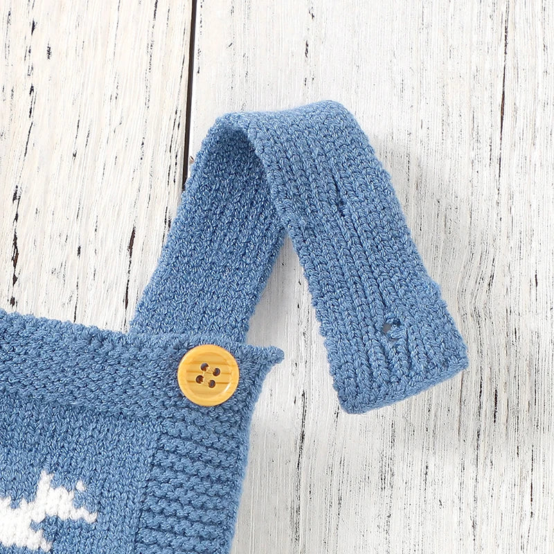 Schneeflocken-Strick-Baby-Strampler für 0–18 Monate