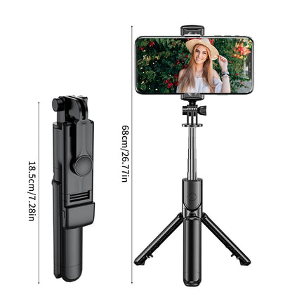 Extendable Wireless Selfie Stick Tripod with Light