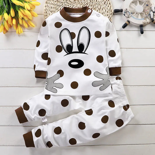 Boys Girls Cotton Cartoon Winter Sleepwear Clothing
