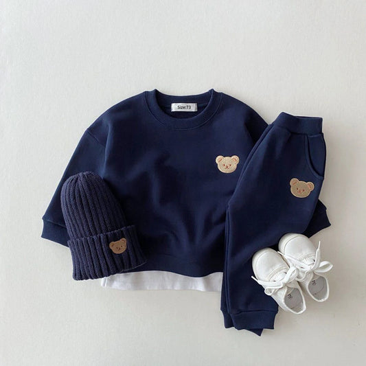 Ensemble sweat-shirt et pantalon ours pour tout-petits