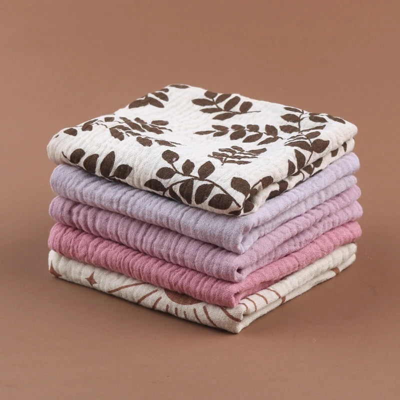 5PCS Cotton Absorbent Gauze Baby Washcloths