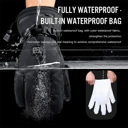 Heated Motorcycle Rechargeable Gloves - Waterproof Thermal Touchscreen Ski & Moto Gear