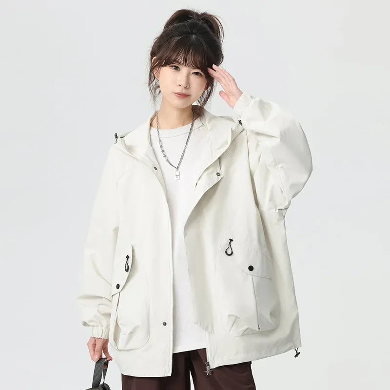 Men Loose Sweatshirt Adjustable Pockets