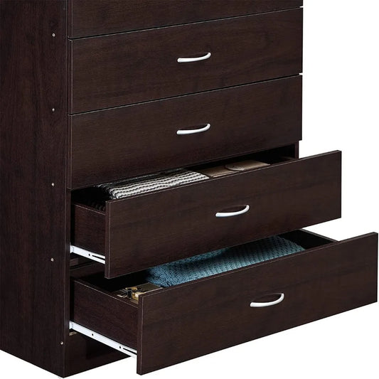 Commode 7 tiroirs et armoire latérale 3 étagères