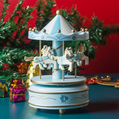 Carousel Music Box Christmas Ornaments for Kids' Decor