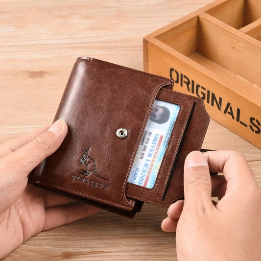 Luxury RFID Leather Wallet with Coin Purse