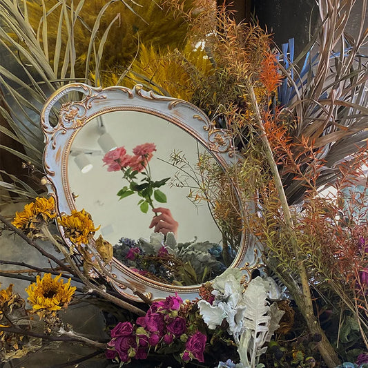 Plateau miroir en plastique rétro