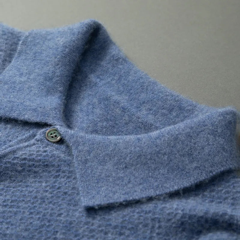 Cashmere Men's Polo  Sweater